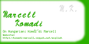 marcell komadi business card